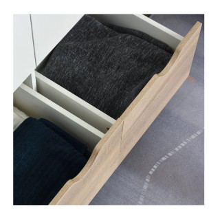 Ξύλινη Δίφυλλη Ντουλάπα με 2 Συρτάρια 80 x 40 x 180 cm HOMCOM 831-290