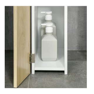 Ξύλινη Εταζέρα Μπάνιου με 2 Ντουλάπια και 2 Ράφια 15.2 x 29.8 x 118...