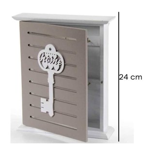 Ξύλινη Κλειδοθήκη Τοίχου 20 x 5.8 x 24 cm Bakaji 02815160