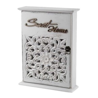 Ξύλινη Κλειδοθήκη Τοίχου 20 x 6 x 26 cm Floral Bakaji 02815162