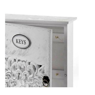 Ξύλινη Κλειδοθήκη Τοίχου 20 x 6 x 26 cm Shabby Chic Bakaji 02815161