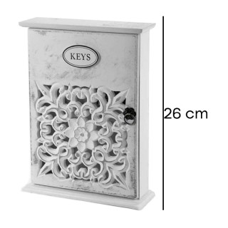 Ξύλινη Κλειδοθήκη Τοίχου 20 x 6 x 26 cm Shabby Chic Bakaji 02815161