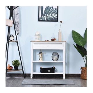 Ξύλινη Κονσόλα με 1 Συρτάρι και 2 Ράφια 80.5 x 75.6 x 27.5 cm HOMCO... Ξύλινη Κονσόλα με 1 Συρτάρι και 2 Ράφια 80.5 x 75.6 x 27.5 cm HOMCO...