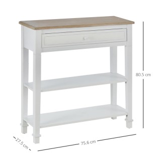 Ξύλινη Κονσόλα με 1 Συρτάρι και 2 Ράφια 80.5 x 75.6 x 27.5 cm HOMCO... Ξύλινη Κονσόλα με 1 Συρτάρι και 2 Ράφια 80.5 x 75.6 x 27.5 cm HOMCO...