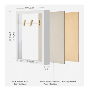 Ξύλινη Κορνίζα 22.5 x 4 x 27.5 cm Songmics RPF007W01