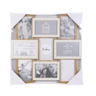 Ξύλινη Κορνίζα 9 Θέσεων 44.5 x 3 x 44 cm Home Deco Factory HD4212