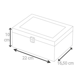 Ξύλινη Κοσμηματοθήκη - Μπιζουτιέρα 22 x 16.5 x 10 cm Bakaji 02838599 Ξύλινη Κοσμηματοθήκη - Μπιζουτιέρα 22 x 16.5 x 10 cm Bakaji 02838599