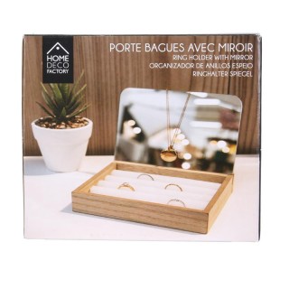 Ξύλινη Κοσμηματοθήκη για Δαχτυλίδια με Καθρέπτη 15 x 14.2 x 13 cm H... Ξύλινη Κοσμηματοθήκη για Δαχτυλίδια με Καθρέπτη 15 x 14.2 x 13 cm H...