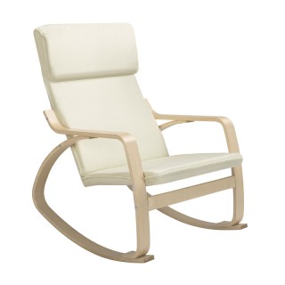 Ξύλινη Κουνιστή Πολυθρόνα 67 x 90 x 92 cm Χρώματος Μπεζ Bakaji 0283... Ξύλινη Κουνιστή Πολυθρόνα 67 x 90 x 92 cm Χρώματος Μπεζ Bakaji 0283...