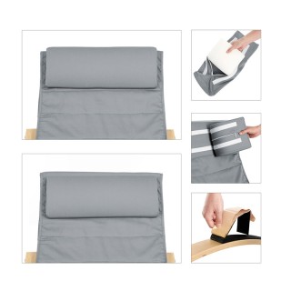 Ξύλινη Κουνιστή Πολυθρόνα με Ρυθμιζόμενο Υποπόδιο 67 x 91 x 115 cm ...