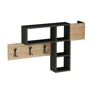 Ξύλινη Κρεμάστρα Τοίχου με 9 Γάντζους και 4 Ράφια 99.5 x 15 x 61 cm... Ξύλινη Κρεμάστρα Τοίχου με 9 Γάντζους και 4 Ράφια 99.5 x 15 x 61 cm...