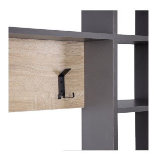 Ξύλινη Κρεμάστρα Τοίχου με 9 Γάντζους και 4 Ράφια 99.5 x 15 x 61 cm... Ξύλινη Κρεμάστρα Τοίχου με 9 Γάντζους και 4 Ράφια 99.5 x 15 x 61 cm...