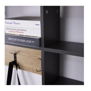 Ξύλινη Κρεμάστρα Τοίχου με 9 Γάντζους και 4 Ράφια 99.5 x 15 x 61 cm... Ξύλινη Κρεμάστρα Τοίχου με 9 Γάντζους και 4 Ράφια 99.5 x 15 x 61 cm...