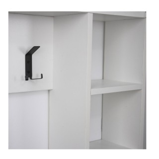 Ξύλινη Κρεμάστρα Τοίχου με 9 Γάντζους και 4 Ράφια 99.5 x 15 x 61 cm...