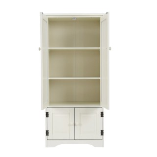 Ξύλινη Ντουλάπα Κουζίνας 59 x 31 x 123 cm Costway JZ10009WH