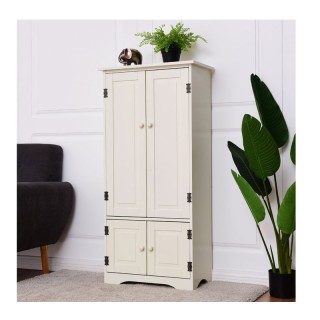 Ξύλινη Ντουλάπα Κουζίνας 59 x 31 x 123 cm Costway JZ10009WH