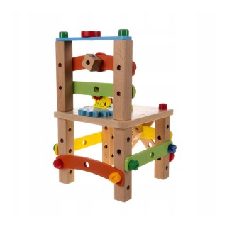Ξύλινη Παιδική Εκπαιδευτική Πολυλειτουργική Καρέκλα 29 x 17 x 17 cm...