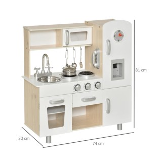 Ξύλινη Παιδική Κουζίνα με Αξεσουάρ 74 x 30 x 81 cm HOMCOM 350-082