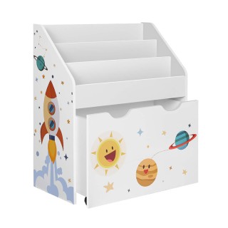 Ξύλινη Παιδική Βιβλιοθήκη 62.5 x 29.5 x 70 cm Songmics GKR41WT Ξύλινη Παιδική Βιβλιοθήκη 62.5 x 29.5 x 70 cm Songmics GKR41WT