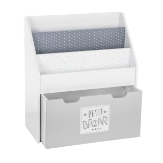 Ξύλινη Παιδική Βιβλιοθήκη 62.7 x 30 x 70 cm Χρώματος Γκρι Atmospher...