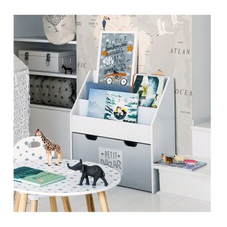 Ξύλινη Παιδική Βιβλιοθήκη 62.7 x 30 x 70 cm Χρώματος Γκρι Atmospher... Ξύλινη Παιδική Βιβλιοθήκη 62.7 x 30 x 70 cm Χρώματος Γκρι Atmospher...