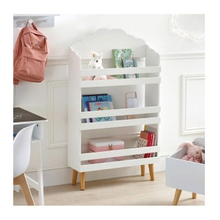 Ξύλινη Παιδική Βιβλιοθήκη με 3 Ράφια 58 x 18 x 100 cm Cloud Atmosph...