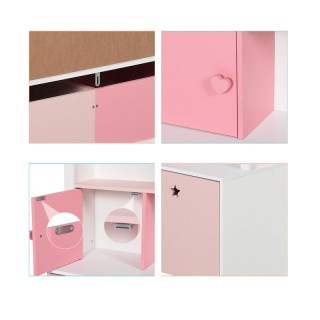 Ξύλινη Παιδική Βιβλιοθήκη με 4 Ράφια και 2 Αφαιρούμενα Συρτάρια 80 ... Ξύλινη Παιδική Βιβλιοθήκη με 4 Ράφια και 2 Αφαιρούμενα Συρτάρια 80 ...