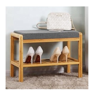 Ξύλινη Παπουτσοθήκη από Μπαμπού με 1 Ράφι και Κάθισμα 60 x 32 x 44 ... Ξύλινη Παπουτσοθήκη από Μπαμπού με 1 Ράφι και Κάθισμα 60 x 32 x 44 ...