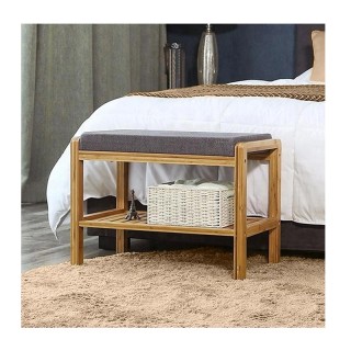 Ξύλινη Παπουτσοθήκη από Μπαμπού με 1 Ράφι και Κάθισμα 60 x 32 x 44 ... Ξύλινη Παπουτσοθήκη από Μπαμπού με 1 Ράφι και Κάθισμα 60 x 32 x 44 ...