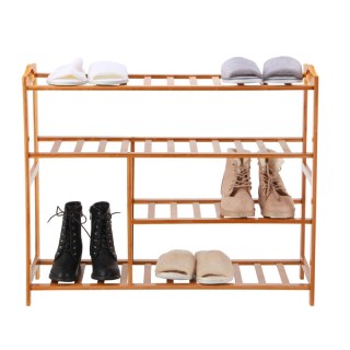 Ξύλινη Παπουτσοθήκη από Μπαμπού με 4 Ράφια 80 x 26 x 69 cm Bakaji 0...