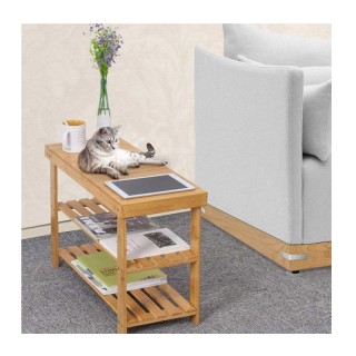 Ξύλινη Παπουτσοθήκη από Μπαμπού με 2 Ράφια και Πάγκο 70 x 28 x 45 c... Ξύλινη Παπουτσοθήκη από Μπαμπού με 2 Ράφια και Πάγκο 70 x 28 x 45 c...