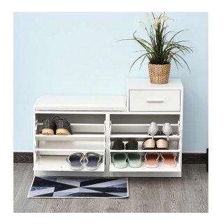 Ξύλινη Παπουτσοθήκη με 2 Διαμερίσματα Κάθισμα και 1 Συρτάρι 94.5 x ... Ξύλινη Παπουτσοθήκη με 2 Διαμερίσματα Κάθισμα και 1 Συρτάρι 94.5 x ...