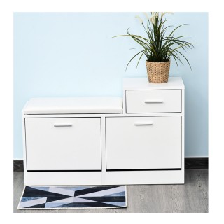 Ξύλινη Παπουτσοθήκη με 2 Διαμερίσματα Κάθισμα και 1 Συρτάρι 94.5 x ... Ξύλινη Παπουτσοθήκη με 2 Διαμερίσματα Κάθισμα και 1 Συρτάρι 94.5 x ...