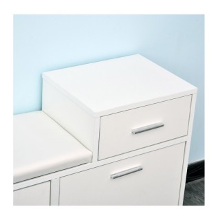 Ξύλινη Παπουτσοθήκη με 2 Διαμερίσματα Κάθισμα και 1 Συρτάρι 94.5 x ...