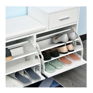 Ξύλινη Παπουτσοθήκη με 2 Διαμερίσματα Κάθισμα και 1 Συρτάρι 94.5 x ...