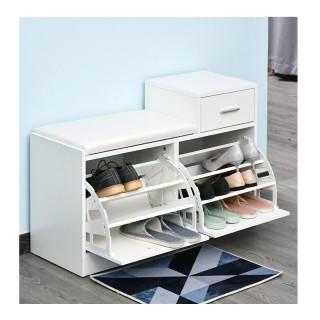 Ξύλινη Παπουτσοθήκη με 2 Διαμερίσματα Κάθισμα και 1 Συρτάρι 94.5 x ... Ξύλινη Παπουτσοθήκη με 2 Διαμερίσματα Κάθισμα και 1 Συρτάρι 94.5 x ...