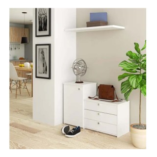 Ξύλινη Παπουτσοθήκη με 3 Διαμερίσματα και Ντουλάπι 98.4 x 33 x 68/4... Ξύλινη Παπουτσοθήκη με 3 Διαμερίσματα και Ντουλάπι 98.4 x 33 x 68/4...