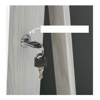 Ξύλινη Περιστρεφόμενη Κοσμηματοθήκη Μπιζουτιέρα με Καθρέπτη και 3 Ρ...