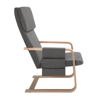 Ξύλινη Πολυθρόνα 67 x 85 x 96 cm Χρώματος Γκρι Bakaji 02839263 Ξύλινη Πολυθρόνα 67 x 85 x 96 cm Χρώματος Γκρι Bakaji 02839263