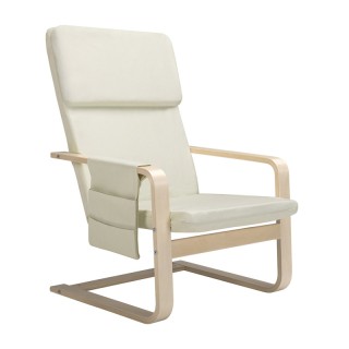 Ξύλινη Πολυθρόνα 67 x 85 x 96 cm Χρώματος Μπεζ Bakaji 02839262 Ξύλινη Πολυθρόνα 67 x 85 x 96 cm Χρώματος Μπεζ Bakaji 02839262