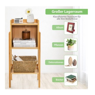 Ξύλινη Ραφιέρα από Μπαμπού με 3 Ράφια 27 x 37 x 80 cm Costway JV110... Ξύλινη Ραφιέρα από Μπαμπού με 3 Ράφια 27 x 37 x 80 cm Costway JV110...