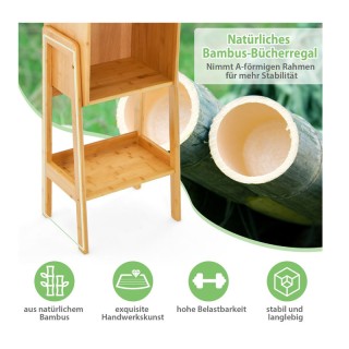 Ξύλινη Ραφιέρα από Μπαμπού με 3 Ράφια 27 x 37 x 80 cm Costway JV110... Ξύλινη Ραφιέρα από Μπαμπού με 3 Ράφια 27 x 37 x 80 cm Costway JV110...