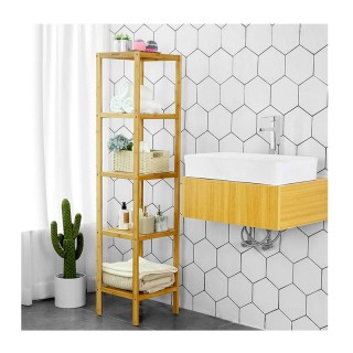 Ξύλινη Ραφιέρα Μπάνιου από Μπαμπού με 5 Ράφια 33 x 33 x 146 cm Song... Ξύλινη Ραφιέρα Μπάνιου από Μπαμπού με 5 Ράφια 33 x 33 x 146 cm Song...