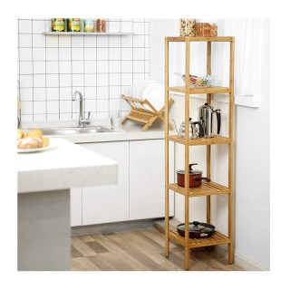 Ξύλινη Ραφιέρα Μπάνιου από Μπαμπού με 5 Ράφια 33 x 33 x 146 cm Song... Ξύλινη Ραφιέρα Μπάνιου από Μπαμπού με 5 Ράφια 33 x 33 x 146 cm Song...