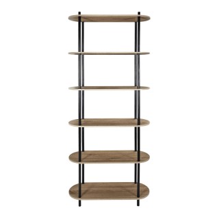 Ξύλινη Ραφιέρα με 6 Ράφια 80 x 30 x 181 cm Home Deco Factory HD0076 Ξύλινη Ραφιέρα με 6 Ράφια 80 x 30 x 181 cm Home Deco Factory HD0076