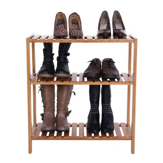 Ξύλινη Ραφιέρα Μπάνιου από Μπαμπού με 3 Ράφια 60 x 26 x 66 cm Songm...