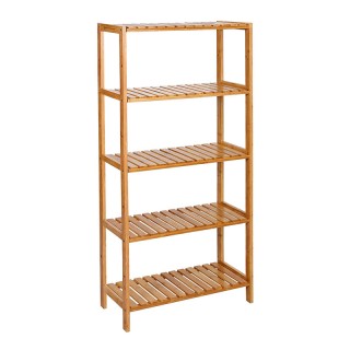 Ξύλινη Ραφιέρα Μπάνιου από Μπαμπού με 5 Ρυθμιζόμενα Ράφια 130 x 60 ... Ξύλινη Ραφιέρα Μπάνιου από Μπαμπού με 5 Ρυθμιζόμενα Ράφια 130 x 60 ...