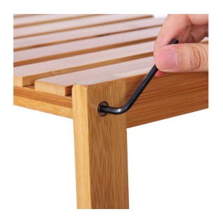 Ξύλινη Ραφιέρα Μπάνιου από Μπαμπού με 5 Ρυθμιζόμενα Ράφια 130 x 60 ... Ξύλινη Ραφιέρα Μπάνιου από Μπαμπού με 5 Ρυθμιζόμενα Ράφια 130 x 60 ...