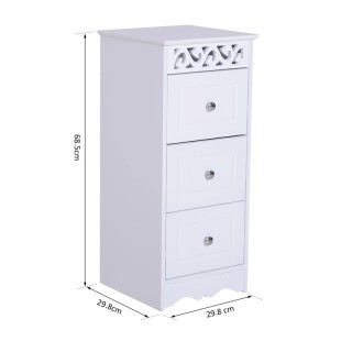 Ξύλινη Συρταριέρα Μπάνιου με 3 Συρτάρια 30 x 30 x 68.5 cm HOMCOM 83... Ξύλινη Συρταριέρα Μπάνιου με 3 Συρτάρια 30 x 30 x 68.5 cm HOMCOM 83...