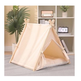 Ξύλινη Σκηνή για Κατοικίδια 65 x 47 x 59 cm Χρώματος Μπεζ Bakaji 02... Ξύλινη Σκηνή για Κατοικίδια 65 x 47 x 59 cm Χρώματος Μπεζ Bakaji 02...